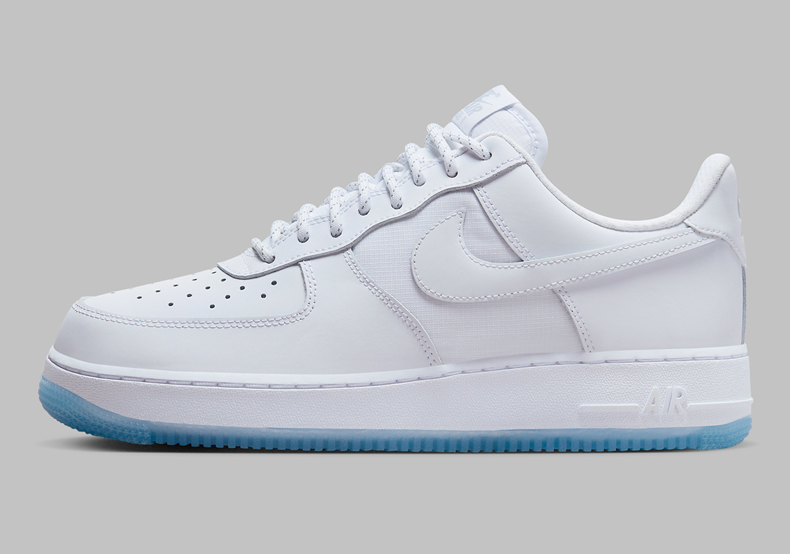 Nike Air Force 1 '07 LV8 EMB Icy Soles White Black Red CT2295-110 Mens 11  No Lid