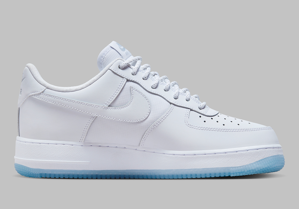 Nike Air Force 1 ‘07 LV8 EMB Icy Soles, White Red, CT2295-110, Mens Size 14