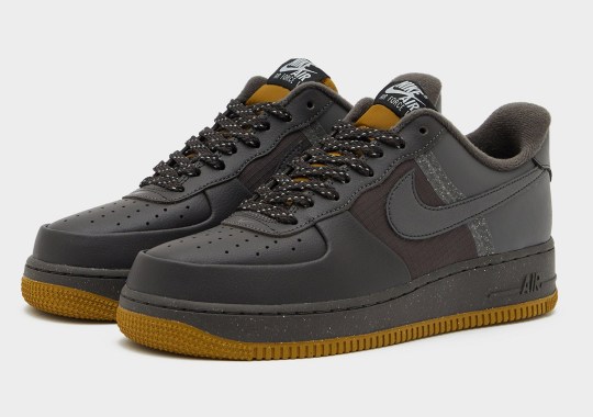 This Winter-Ready Nike Air Force 1 Low Features A Black/Brown Color Scheme