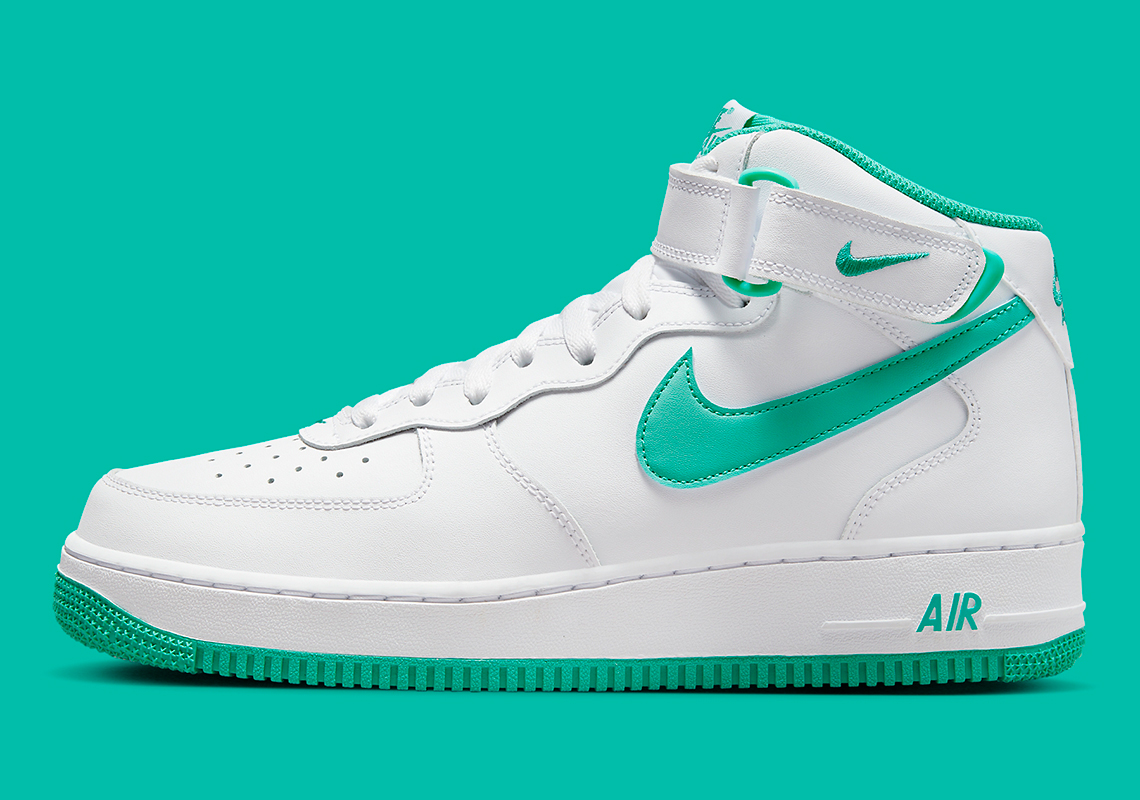Nike Brings "Clear Jade" Swooshes To The Air Force 1 Mid