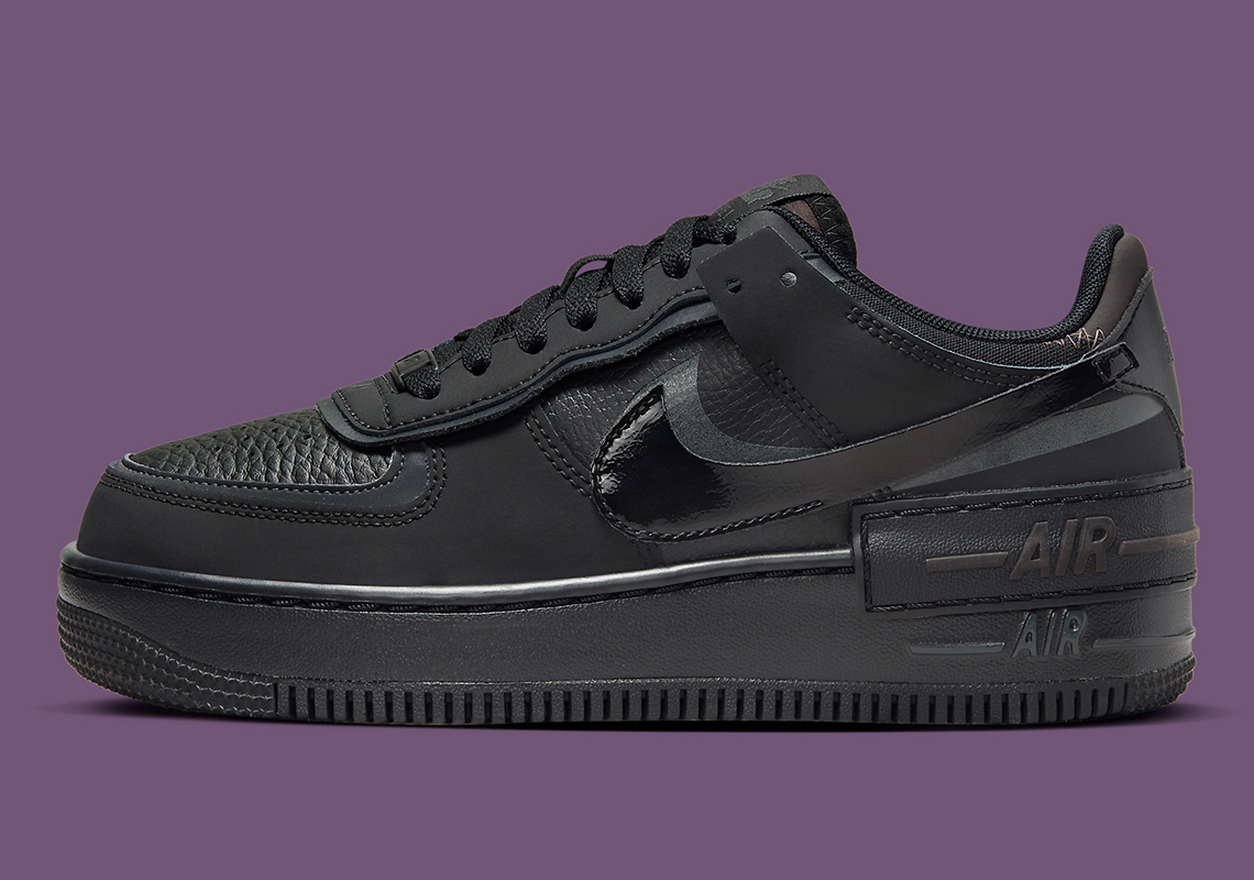 The Women's Nike Air Force 1 Shadow Takes On A "Triple Black" Finish