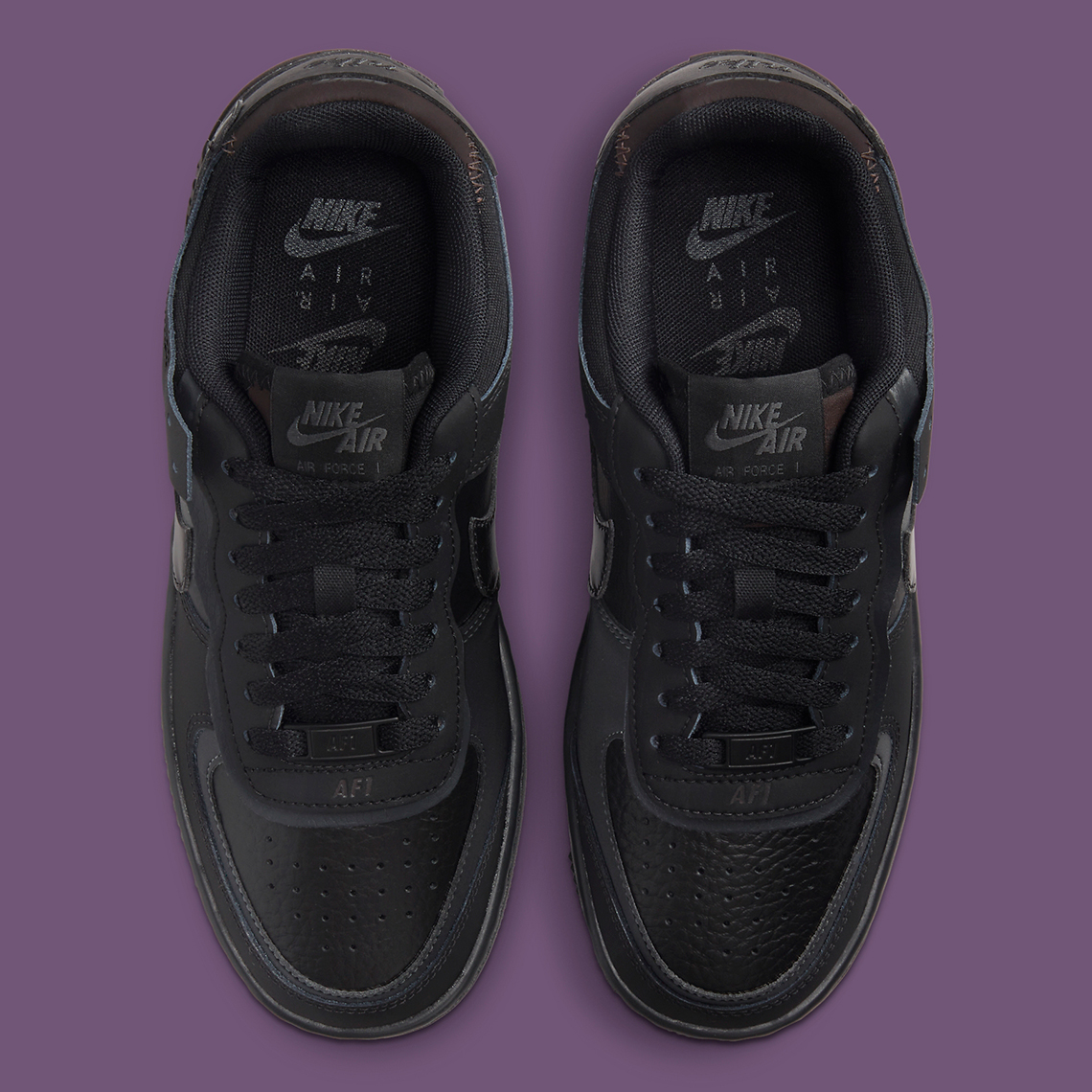 Nike Air Force 1 Shadow Triple Black Fb7582 001 7