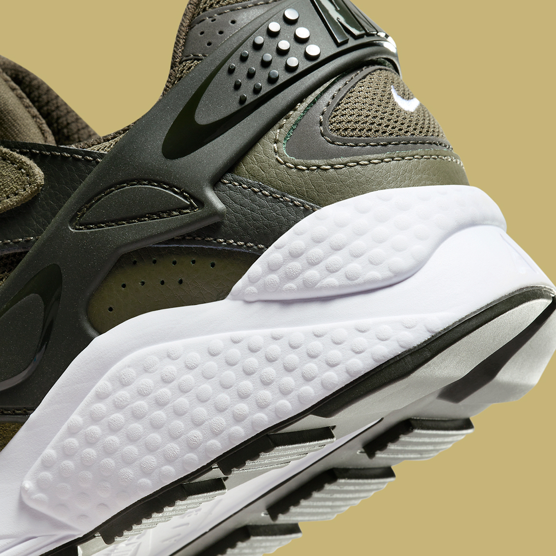 Nike Air Huarache Runner Olive Black DZ3306-300 | SneakerNews.com