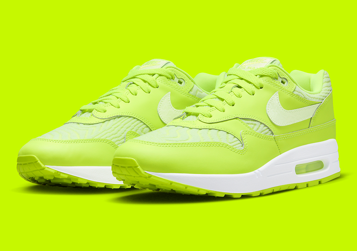 Topographic Patterns Appear On This Nike Air Max 1 “Volt”