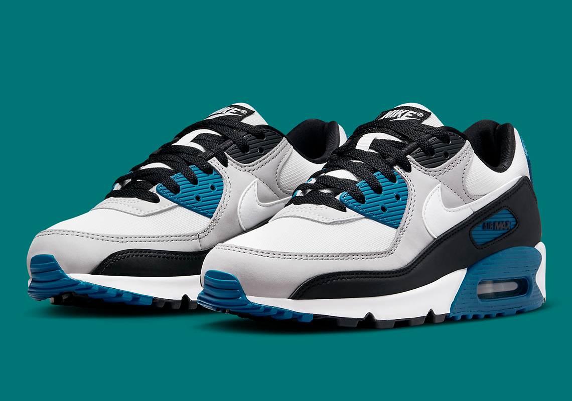 Nike Dresses The Air Max 90 In Black And Teal Blue
