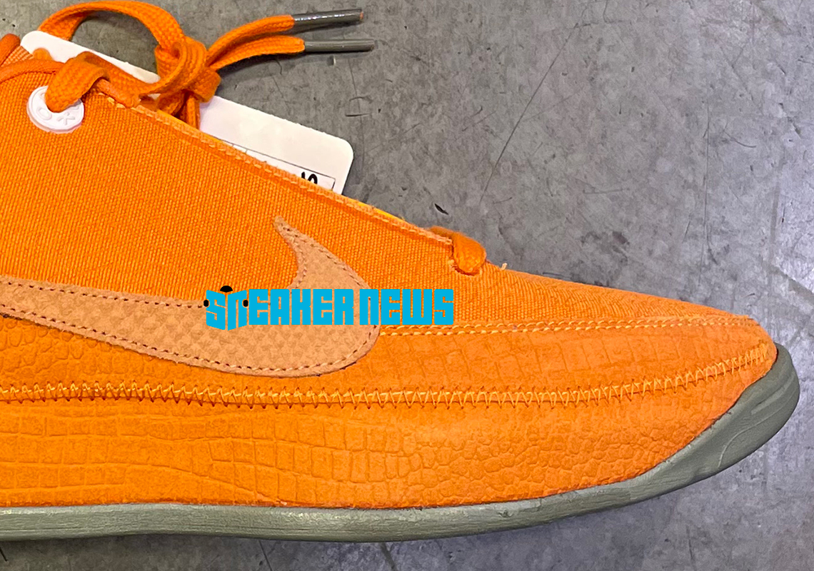 Nike Devin Booker Craftsman Orange Croc Skin Sample 1
