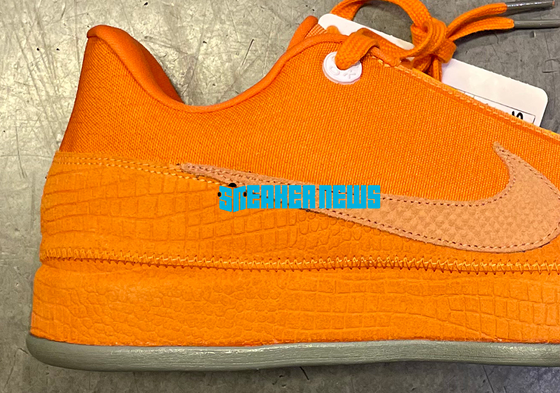 nike devin booker craftsman orange croc skin sample 2