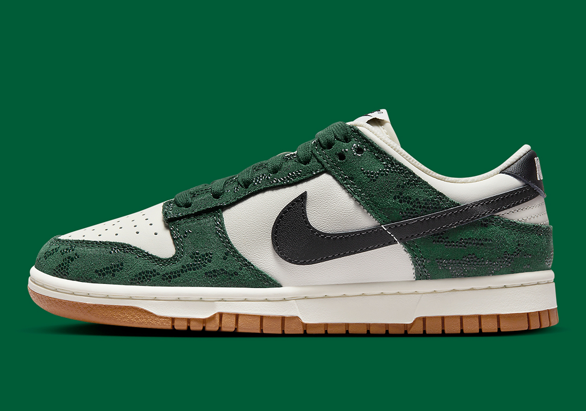 nike dunk low green snakeskin gum fq8893 397 2