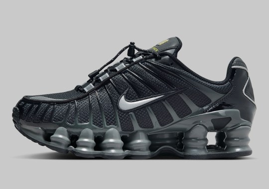 The gold Nike Shox TL Resurfaces In A Black And Grey Colorway