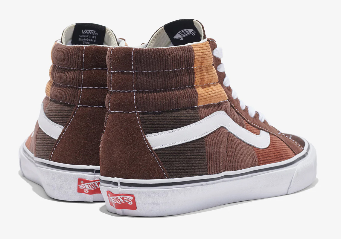 Noah Vans Vault Sk8 Hi Corduroy Patchwork Brown 1