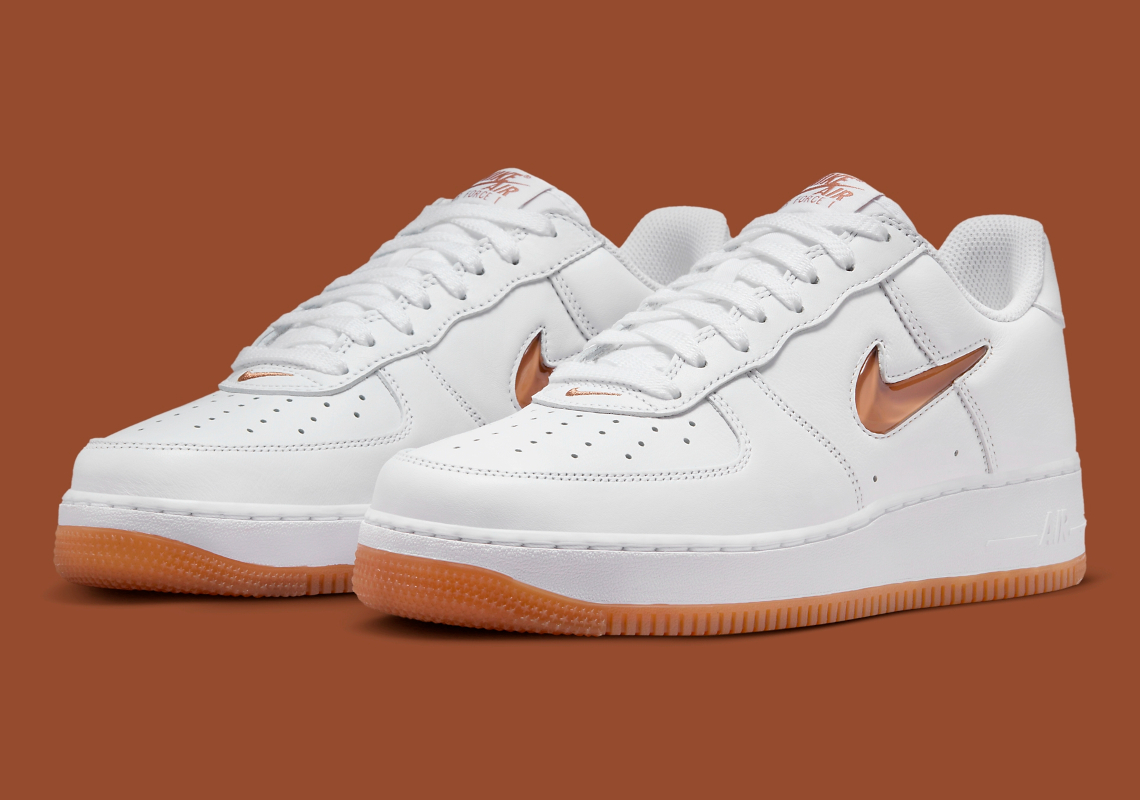 Gum Bottoms And Matching Jewel Swooshes Dress The Latest Nike Air Force 1 "Color Of The Month"