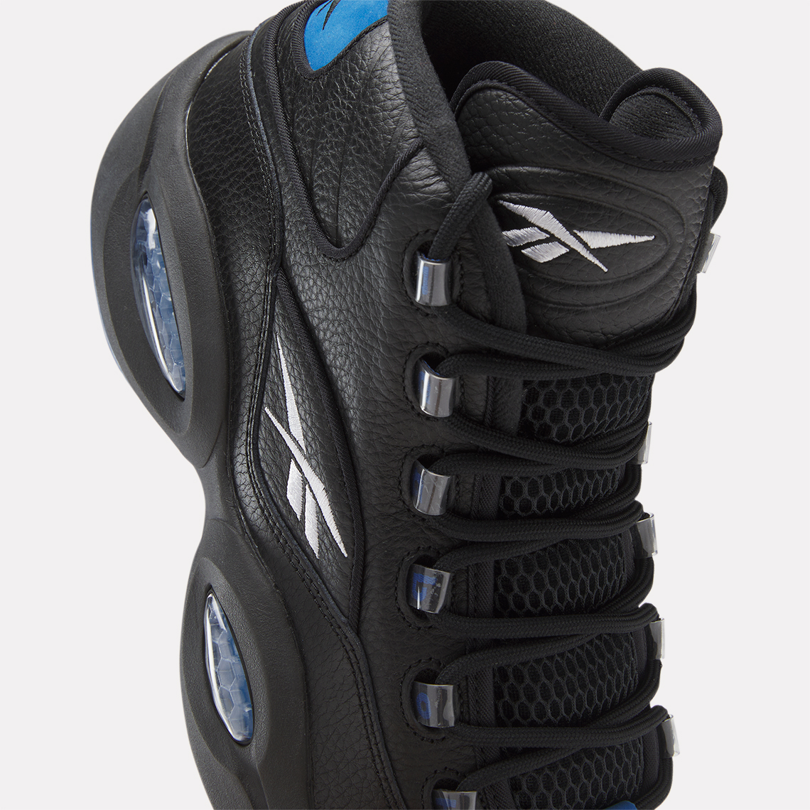 Reebok Question Mid Black And Blue Rb0057 7