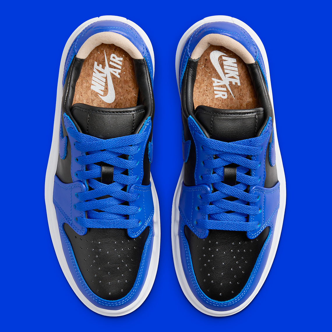 the air jordan 1 low se lightbulb nods to its mid top counterpart Elevate Black Hyper Royal Dh7004 004 4