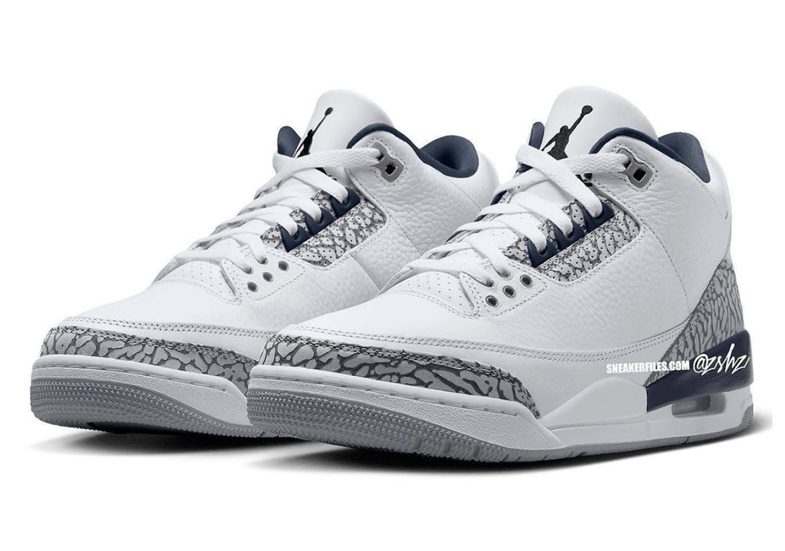 Air Jordan 3 White Midnight Navy Black Cement Grey Ct8532 140 1