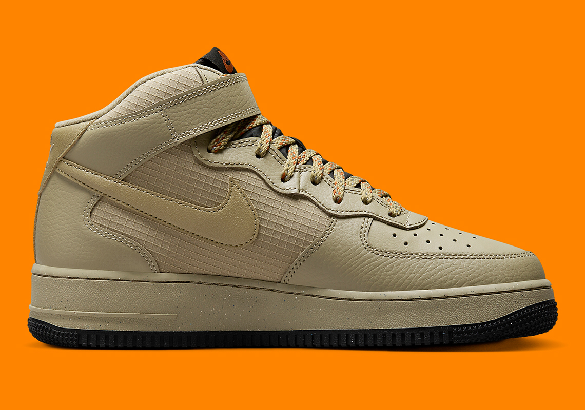 nike air force 1 mid khaki black nylon FB8881 200 3