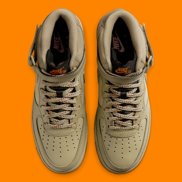 khaki and black air force ones