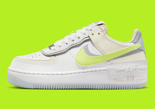 The react Nike Air Force 1 Shadow Returns With Neon Yellow Swooshes