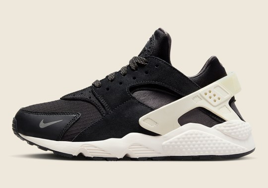The Nike Air Huarache Dresses Up In Black And Cream For Fall