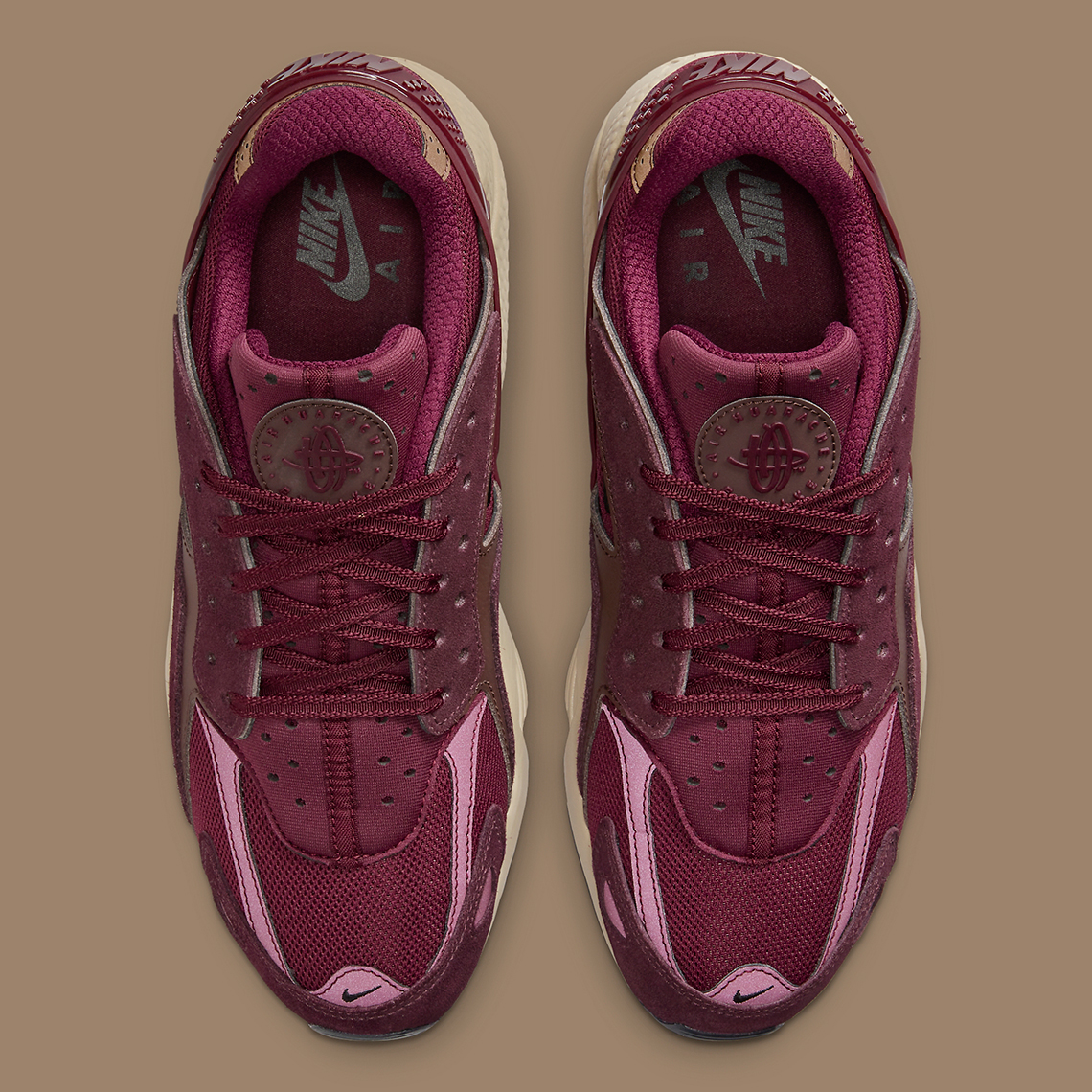 Maroon on sale huaraches mens