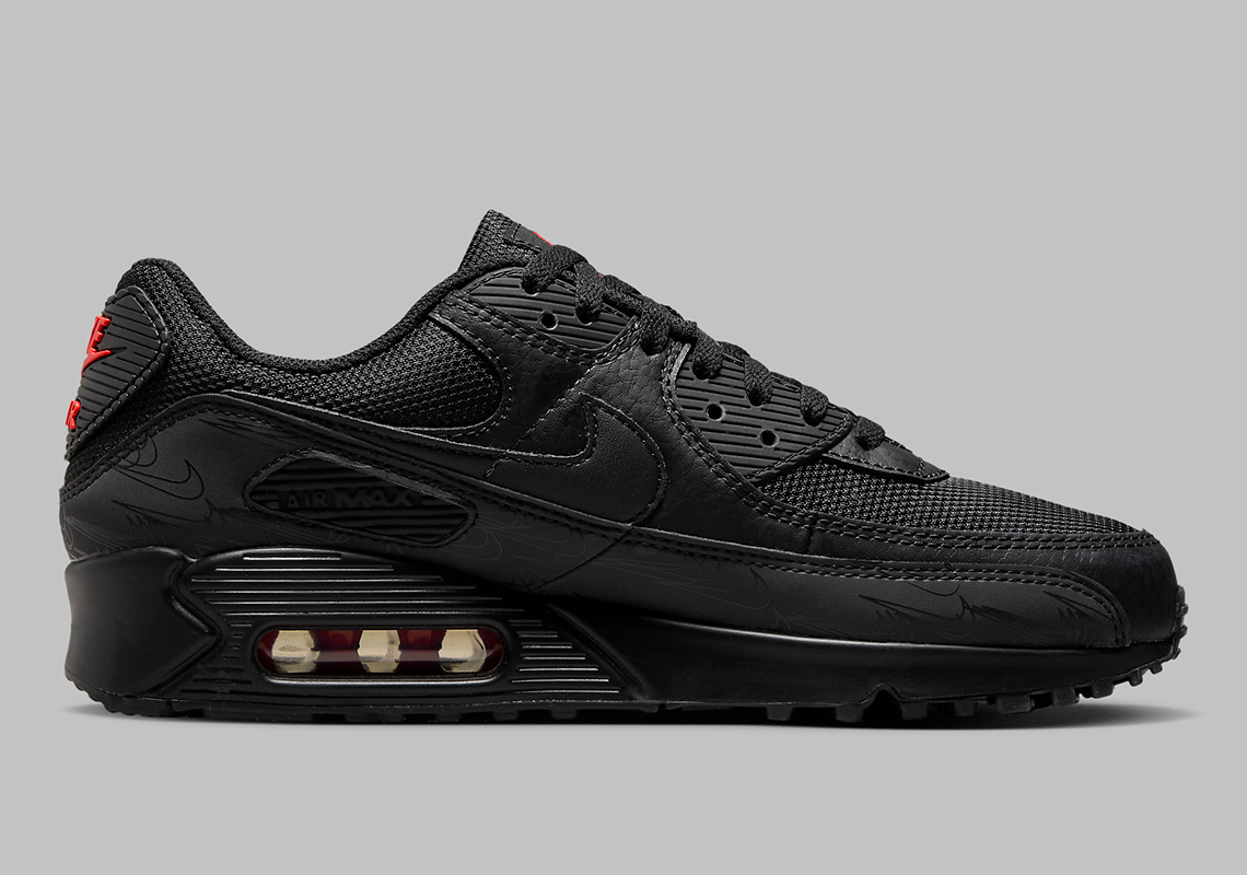 nike air max 90 reflective black varsity red DZ4504 003 7