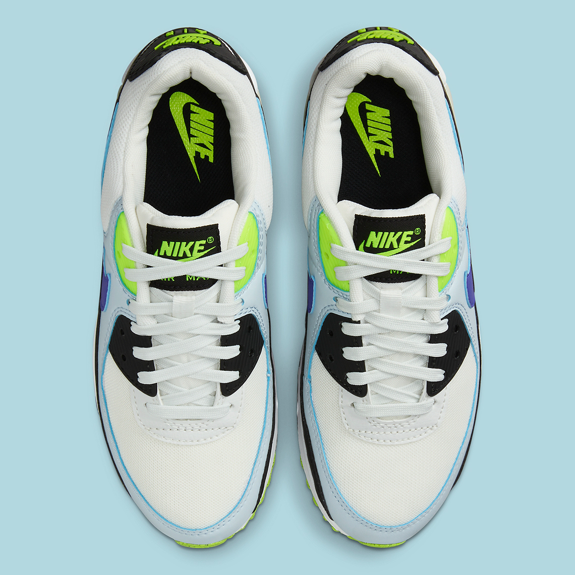 nike air max 90 womens volt soft blue black DH8010 102 5