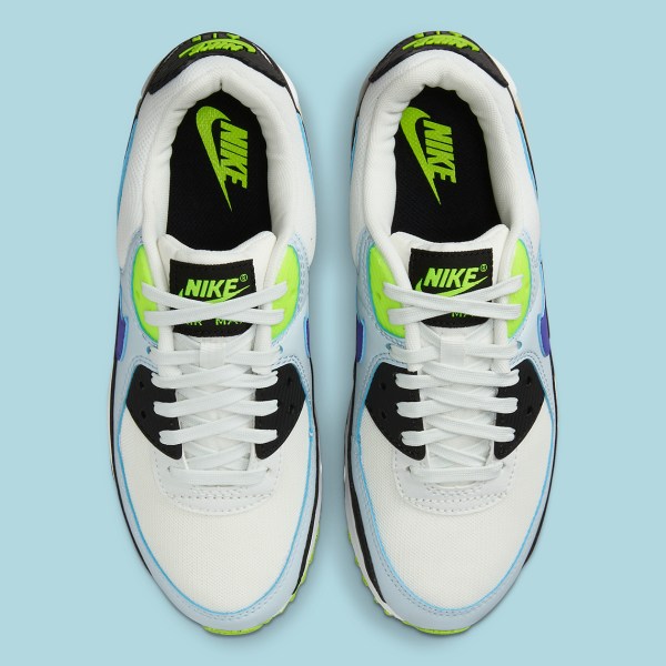 Nike Air Max 90 Womens Volt Soft Blue Black DH8010-102 | SneakerNews.com