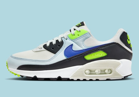 Nike Pairs “Volt” With “Soft Blue” For This Women’s Air Max 90