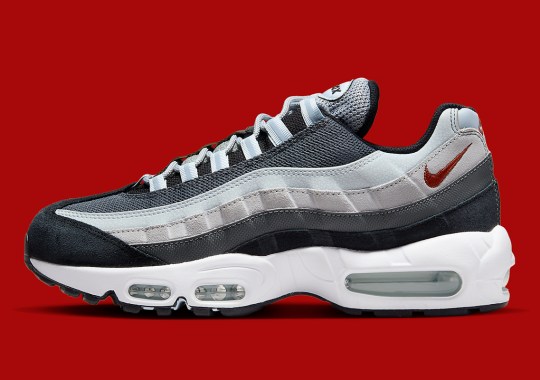 A Touch Of Ice Blue Contrasts This Nike Air Max 95 "SWOOSH!"