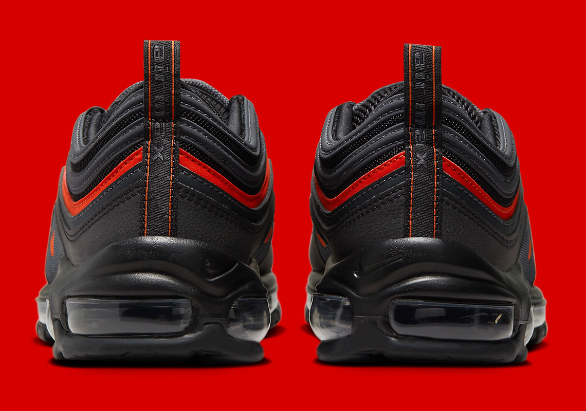 Men's Nike Air Max 97 - Black/Picante Red-Anthracite 8