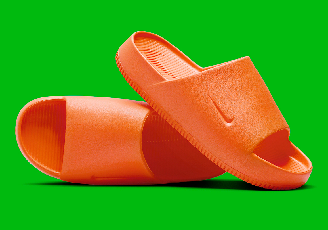 The Nike Calm Slide Brightens Up In "Total Orange"