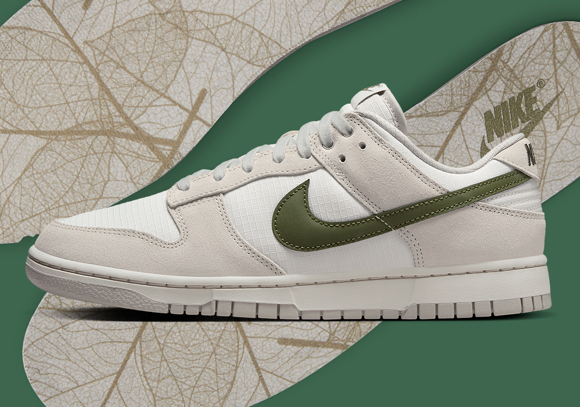 The Nike Dunk Low Details The Venation Of Leaves