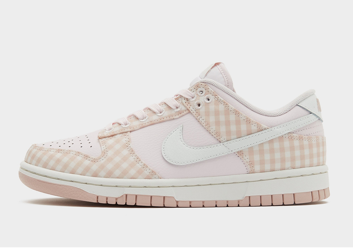nike dunk low womens pink gingham plaid 6