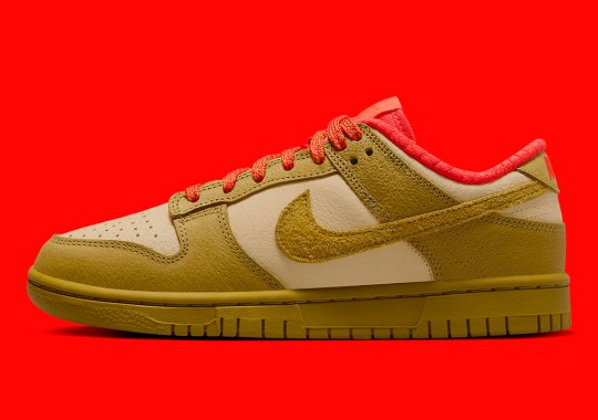 This Nike Dunk Low Pairs “Sesame” And “Bronzine” With A Dash Of “Picante Red”