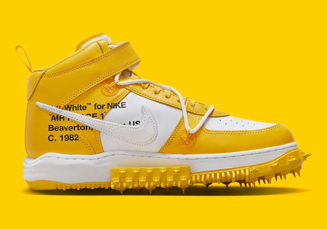 Off-White Nike Air Force 1 Mid White/Varsity Maize DR0500-101