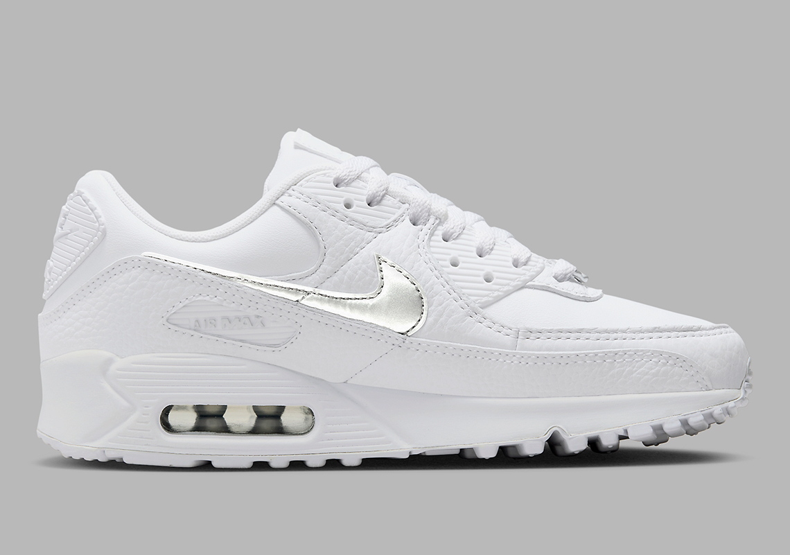 Nike Air Max 90 White Metallic Silver FV0949-100 | SneakerNews.com