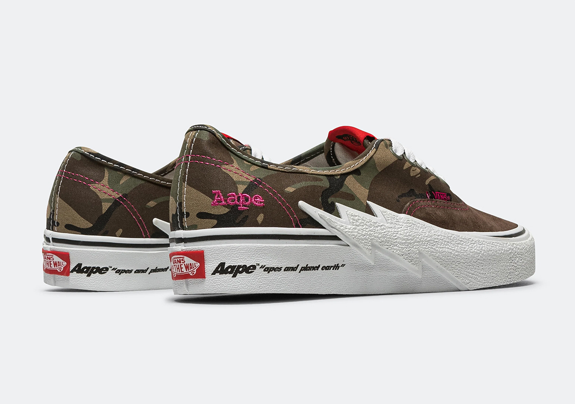 aape vans authentic bolt olive camo VN00BWCCMA 4