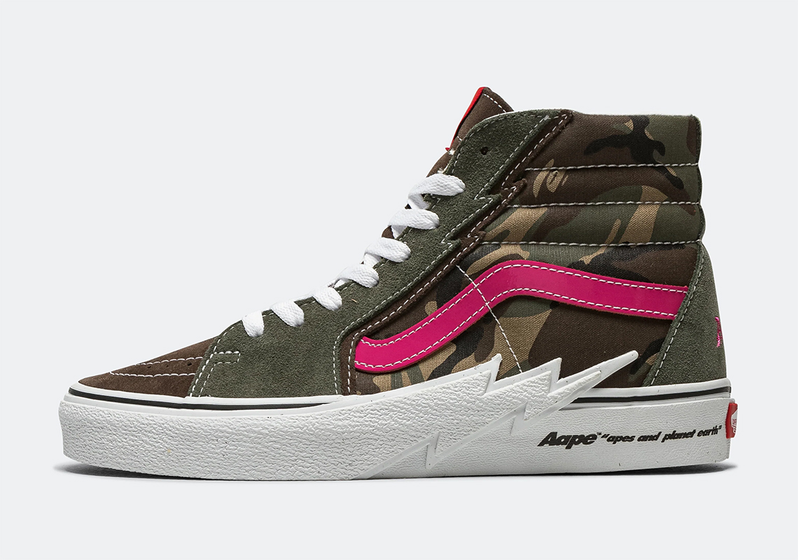 aape vans sk8 hi bolt olive camo VNA5JIVCMA 2