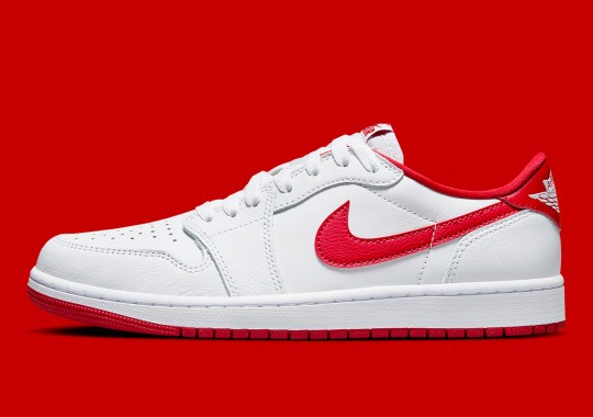 Official Images Of The Air Jordan holiday 1 Low OG “White/University Red”