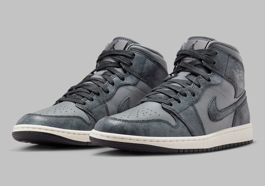 Distressed Suede Adds A Vintage Effect To The Air Jordan 1 Mid