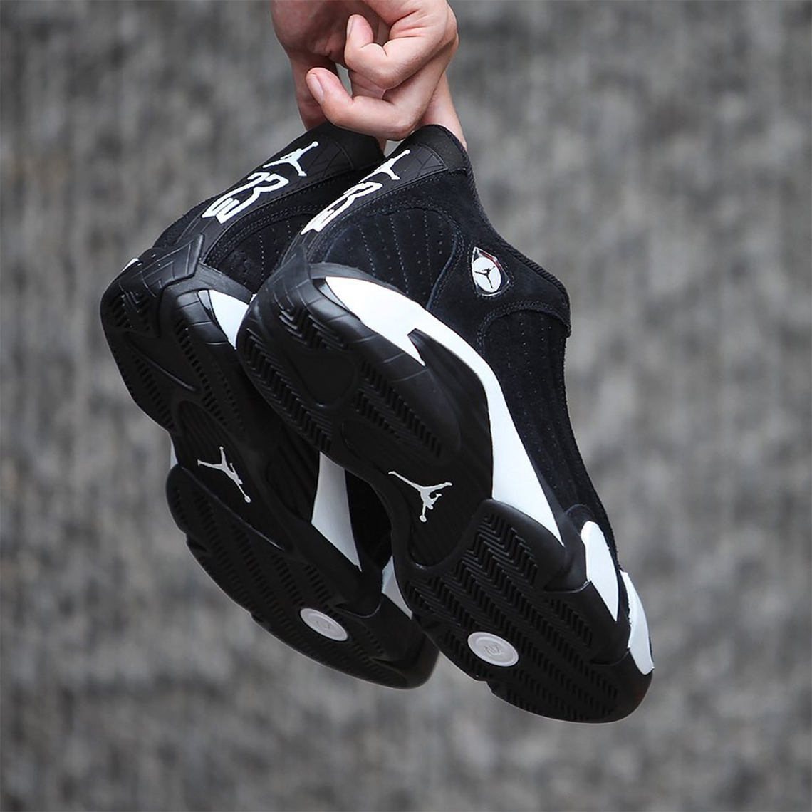 Black and deals white jordan 14s