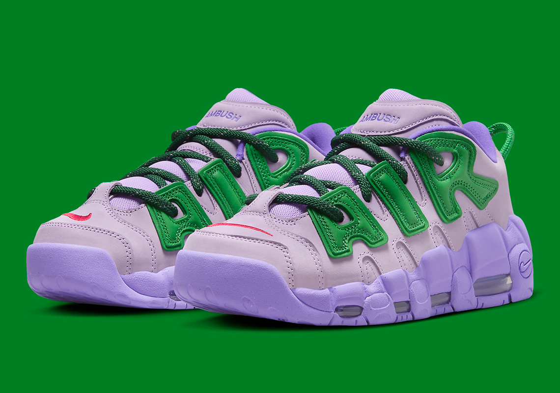 The AMBUSH x Nike Air More Uptempo Low "Lilac" Releases On October 6th