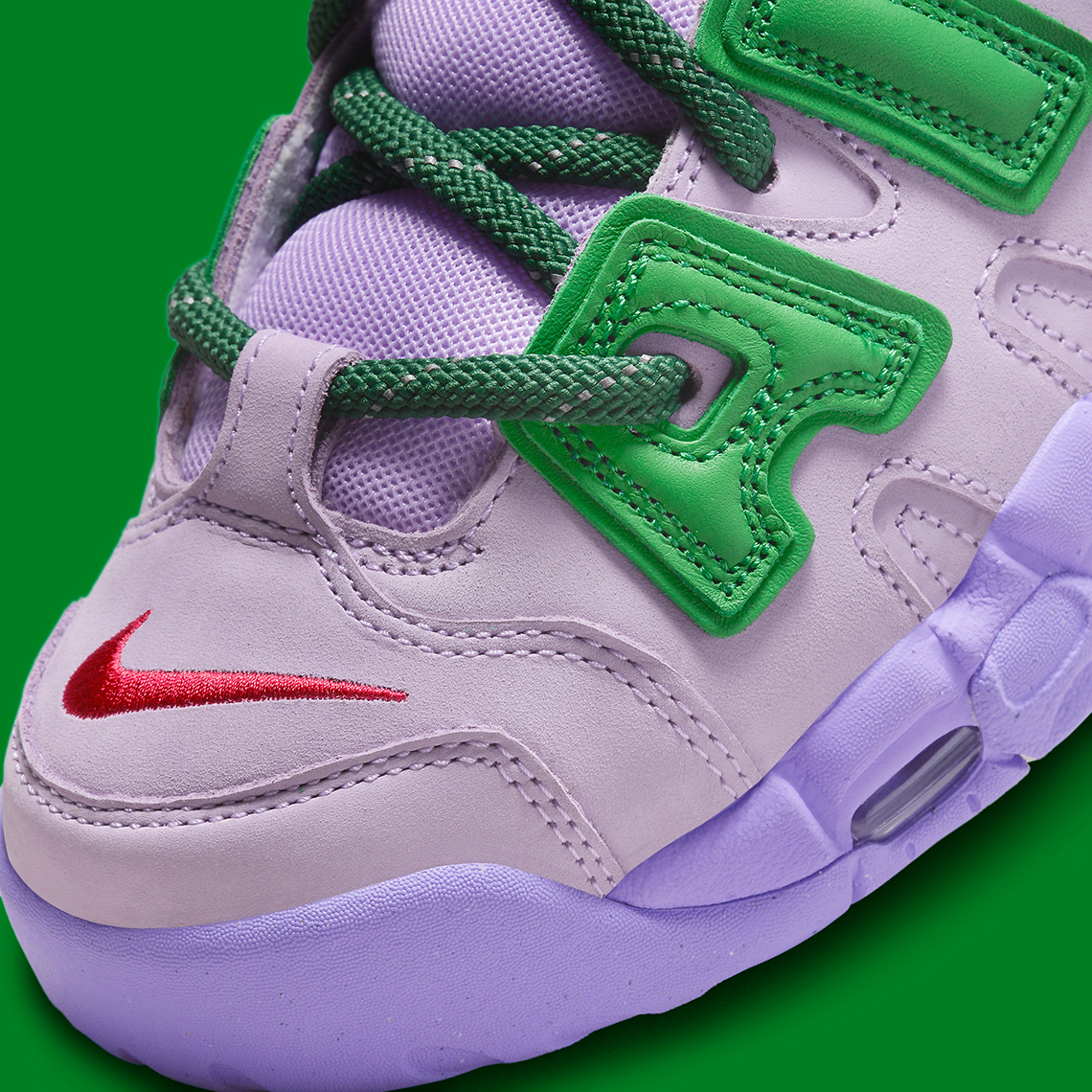 Ambush Nike Air More Uptempo Lilac University Red Team Green Apple Green Fb1299 500 Release Date 6