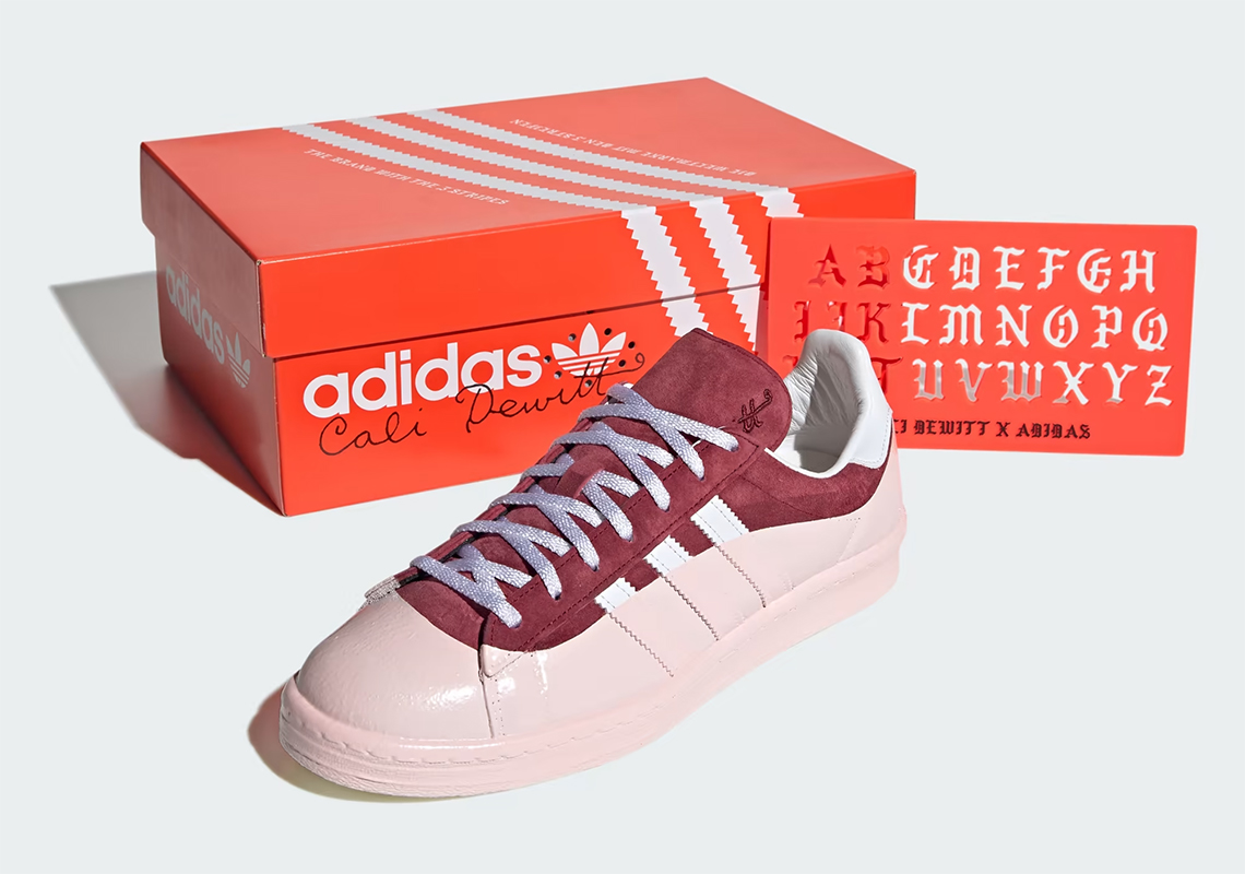 cali dewitt adidas campus 80s burgundy pink IG3138 1