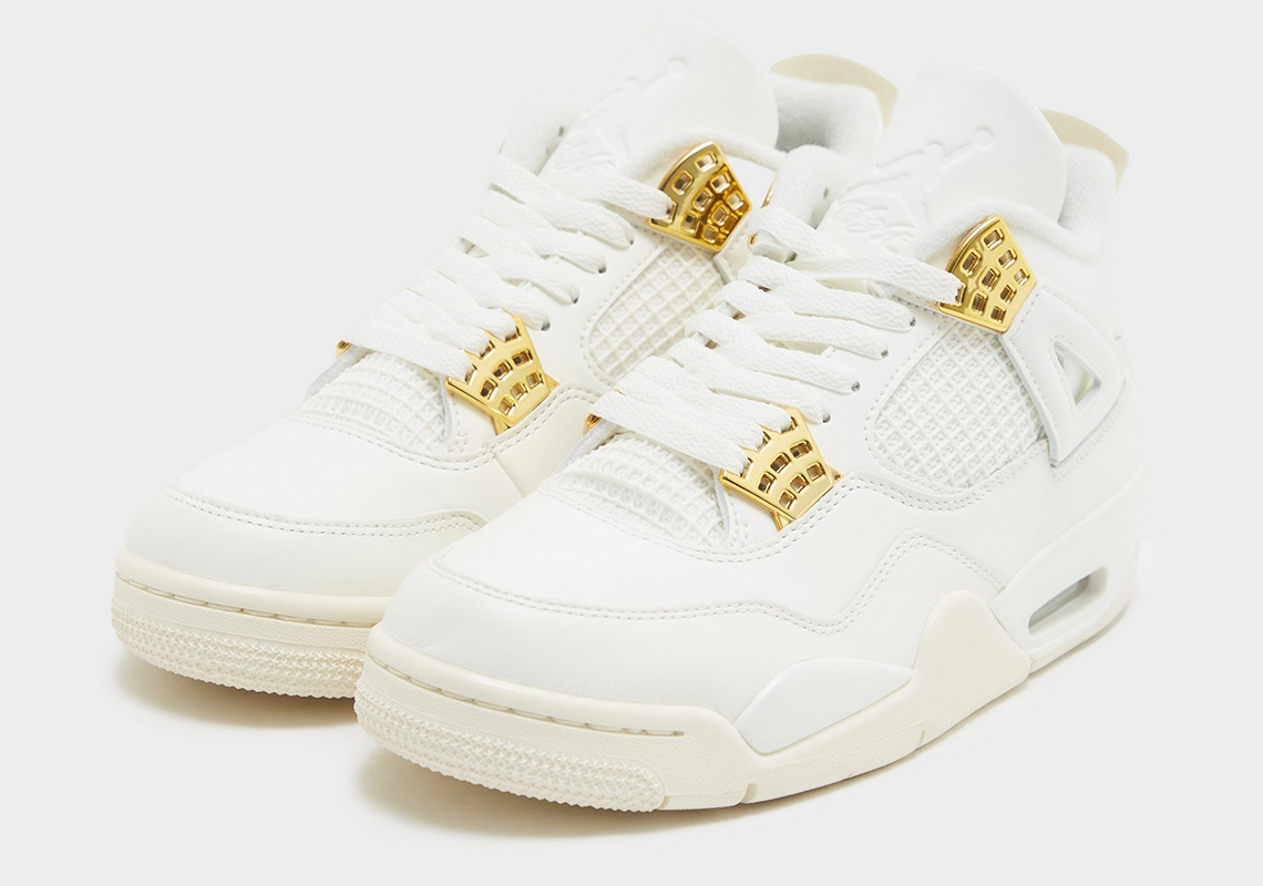 Fecha de lanzamiento de las Air Jordan 4 White & Gold para mujer  (AQ9129-170). Nike SNKRS ES