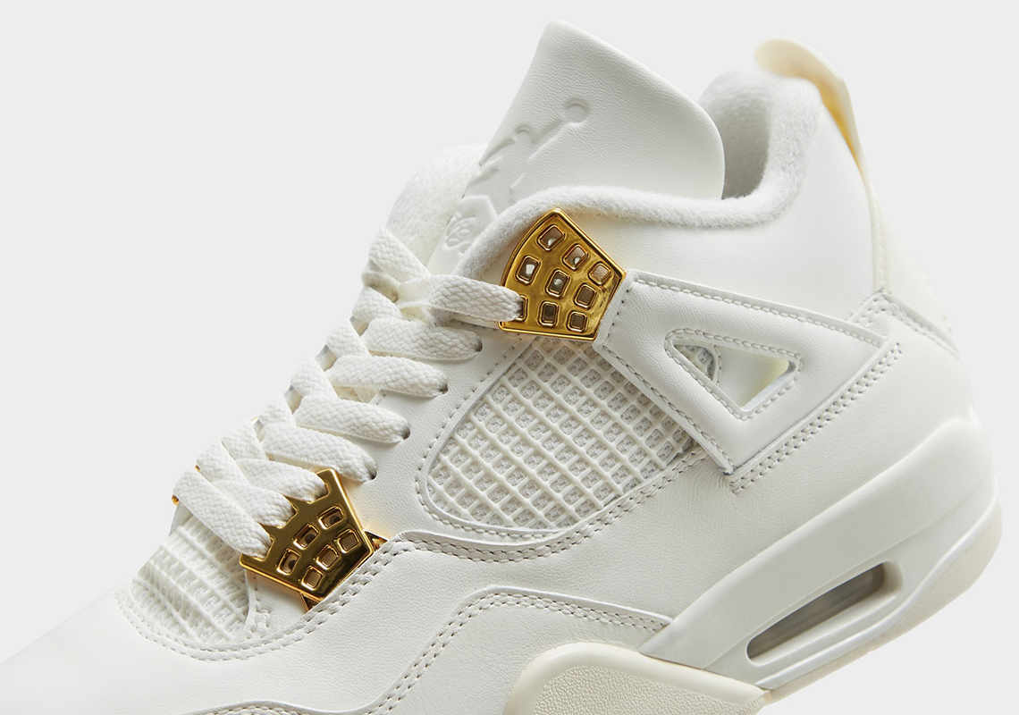 Fecha de lanzamiento de las Air Jordan 4 White & Gold para mujer  (AQ9129-170). Nike SNKRS ES