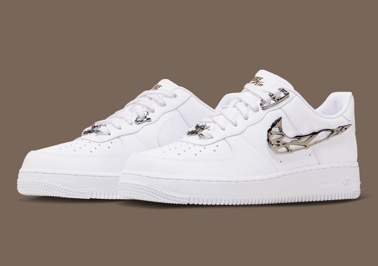 Nike Adorns The Air Force 1 With A Series Of Silver Metallic Accents