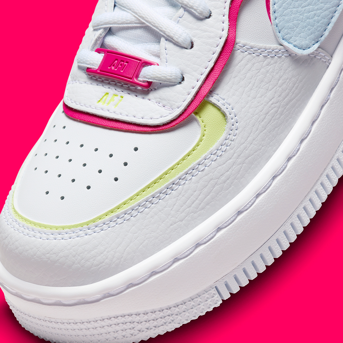 Nike Air Force 1 Low Shadow White Pink Yellow Fq8885 100 1