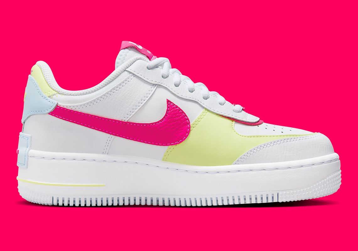 Nike Air Force 1 Low Shadow White Pink Yellow Fq8885 100 3