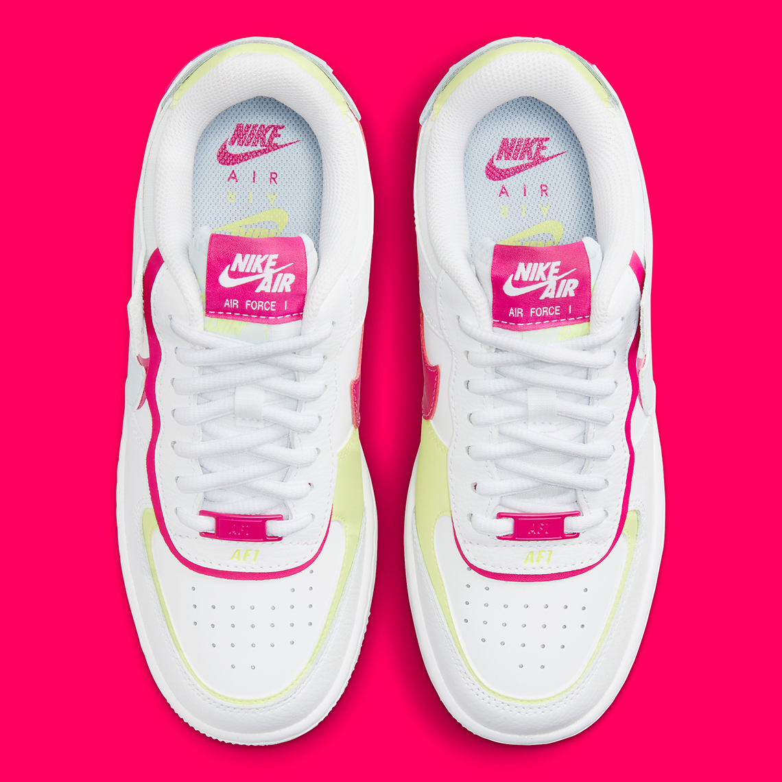 nike air force 1 low shadow white pink yellow fq8885 100 6