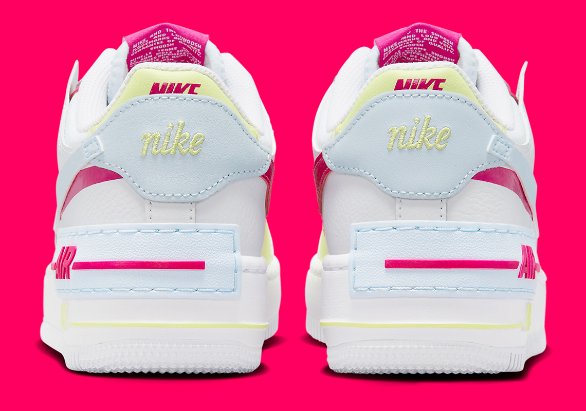 Nike Air Force 1 Low Shadow White Pink Yellow Fq8885 100 7